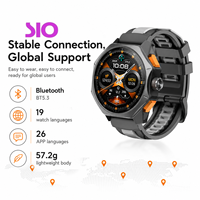 Reloj Inteligente con Bluetooth 5.3, Resistente al Agua 5ATM, Correa de Silicona Líquida, Carcasa de Aleación de Zinc, Batería de 500 mAh, Multi-idioma, Reloj Inteligente Deportivo
