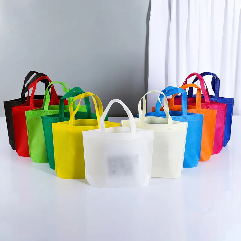 Bolsa de compras de tela no tejida promocional impresa personalizada, fabricantes de bolsas de regalo al por mayor, bolsa de compras no tejida