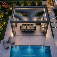 Pergola extérieure en aluminium avec toit pliant et auvent rétractable électrique pour la fourniture de projets