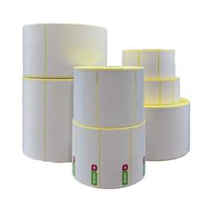 Étiquettes thermiques personnalisées 60x40mm résistantes à l'eau et aux intempéries |   Papier auto-adhésif 100% pâte de bois pour code-barres de balance électronique - Product Image 3