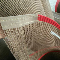 Banda de malla de PTFE para horno laminador, banda transportadora de malla abierta de PTFE, resistente al calor, antiadherente, rieles guía personalizados