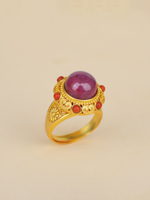 Bague de fiançailles en argent sterling 925 plaqué or avec pierre naturelle, filigrane, personnalisable, bijoux fantaisie pour femme, vente en gros OEM/ODM