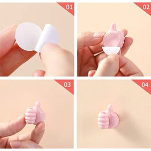 Bathroom Multifunction Organizer Silicone Thumb up Wall Hook Custom Logo Smart Silicone 10 Luxury PVC Waterproof Aluminum Single - Product Image 5