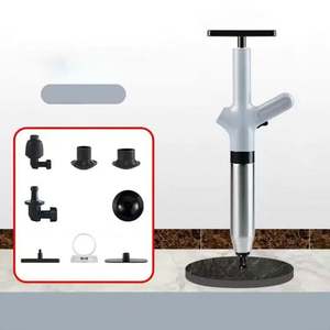 <span class=keywords><strong>Desatascador</strong></span> de Inodoro Manual de Acero Inoxidable, <span class=keywords><strong>Potente</strong></span>, de Alta Presión, Neumático, Juego de Herramientas para Desatascar Tuberías - Product Image 4