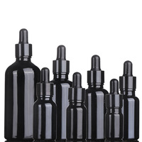 Noir brut 5ml 10ml 15ml 20ml 30ml 50ml 100ml Bouteille en verre avec pompe de pulvérisation en verre à brume fine/flacon compte-gouttes/bouchon inviolable