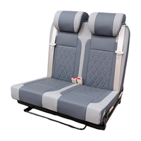 Siège-lit pivotant pliable en cuir AutoLiuma pour camping-car, angle de coussin réglable à 180°, dossier réglable en hauteur, modèle L008F, différentes couleurs