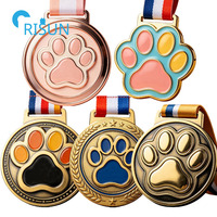 Médaille personnalisée gravable pour animaux de compagnie (chien, chat, animaux sauvages) avec empreinte de patte