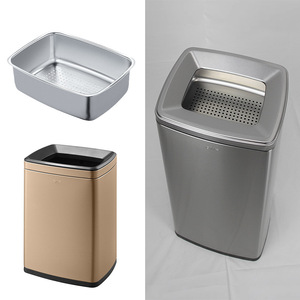 Contenedor de Residuos de Té de Acero Inoxidable, Rectangular, con Pedal, para Interiores, para Salas de Té - Product Image 4