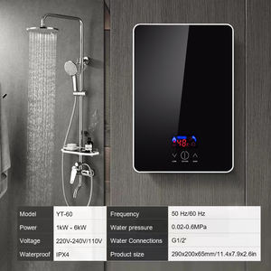 Pemanas Air Listrik Tanpa Tangki Instan untuk Kamar Mandi dengan Temperatur Konstan, ELCB, 220V, 3.5kW, 4.5kW, 5.5kW, 6kW untuk Mandi - Product Image 1