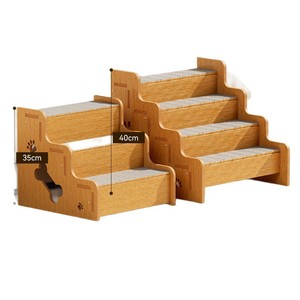 Escaleras para Mascotas de Madera Transpirable para Uso Doméstico, Escalera para Perros, Escalones para Subir a la Cama, Rampa, Taburete para Perros Mayores - Product Image 1