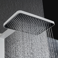 Ensemble de robinet de douche de bain de style moderne PPA à quatre fonctions de style de luxe de couleur blanche