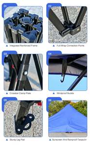 Gazebo, <span class=keywords><strong>Carpa</strong></span> para Negocios, Toldo Plegable <span class=keywords><strong>de</strong></span> 10x20 pies, Toldo Emergente <span class=keywords><strong>de</strong></span> Bajo <span class=keywords><strong>Precio</strong></span>, 3x3, <span class=keywords><strong>3x6</strong></span>, <span class=keywords><strong>Carpa</strong></span> Plegable para Exteriores Resistente al Sol - Product Image 4