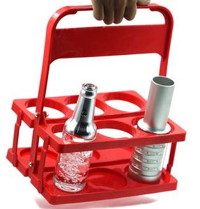 Porte-bouteilles pliable en plastique pour 6 bouteilles, panier à bière, porte-bouteilles pour bar - Product Image 5