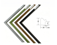 Bingkai Kayu Solid Minimalis dengan Garis Emas Tipis, Strip Kayu Pinus Sempit 20mm 4 Warna untuk Dekorasi Dinding Kanvas Foto