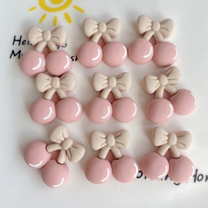 100PCS/BOLSA <span class=keywords><strong>MIMI</strong></span> Caf Dijes de Resina Mate con Diseño de Cereza para Slime, Carcasas de Móvil, Llaveros, Manualidades y Decoración - Product Image 5