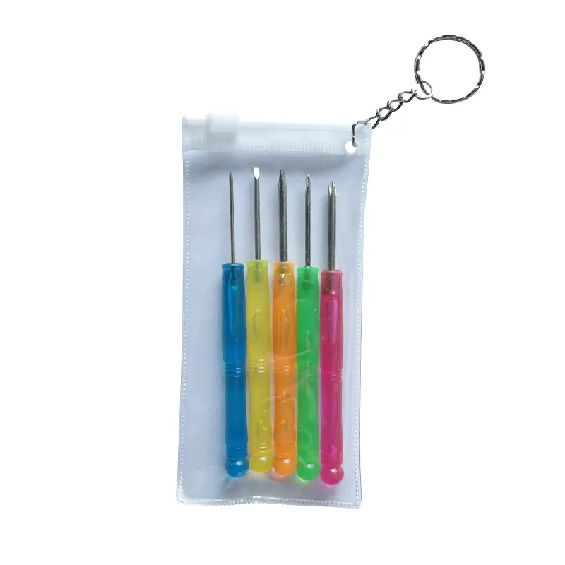 New Products 5 in 1 Precision Screw Driver Repair Kit with Zipper Plastic Bag