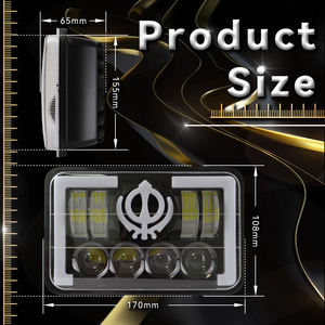 Luces LED para Auto, Faros Delanteros LED de 5x7 7x6 7 Pulgadas, Luz Alta y Baja, Halo, Ojo de Ángel, DRL, para Jeeps XJ Wranglers Todoterreno SUV 12V - Product Image 3