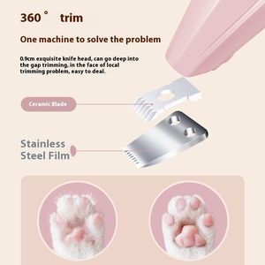 Usb Oplaadbare <span class=keywords><strong>Pet</strong></span> Paw Hair Clipper Hoge Kwaliteit Anti-Slip Grip Grooming Tool Led Licht Abs Veilig Afgerond Mes Voor Katten/Honden - Product Image 2