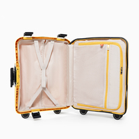 Valises à roulettes classiques Bubule Cheese Yellow PP Polyester imperméables et écologiques avec doubles roues universelles silencieuses