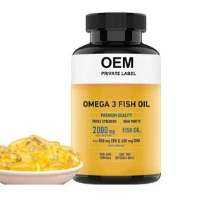 Aeglewell OEM Marque Privée Huile de Poisson Oméga 3 en Gélules avec 800 mg d'EPA et <span class=keywords><strong>600</strong></span> mg de <span class=keywords><strong>DHA</strong></span>, Gélules Oméga 3 - Product Image 2
