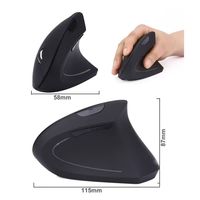 Souris verticale à chargement sans fil - Souris sans fil ergonomique rechargeable avec 6 boutons, 800/1200/1600 DPI