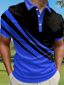 <span class=keywords><strong>Polo</strong></span> Casual Casual con colletto abbottonato da uomo estivo che completa le linee semplici - Product Image 4