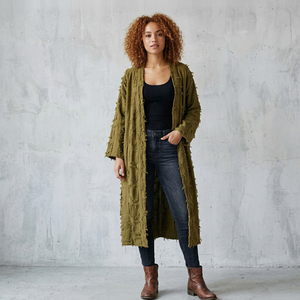 Kimono Bohemio para Mujer, Talla Única, Largo y Fluido, Chaqueta Abierta, Precio al por Mayor - Product Image 1