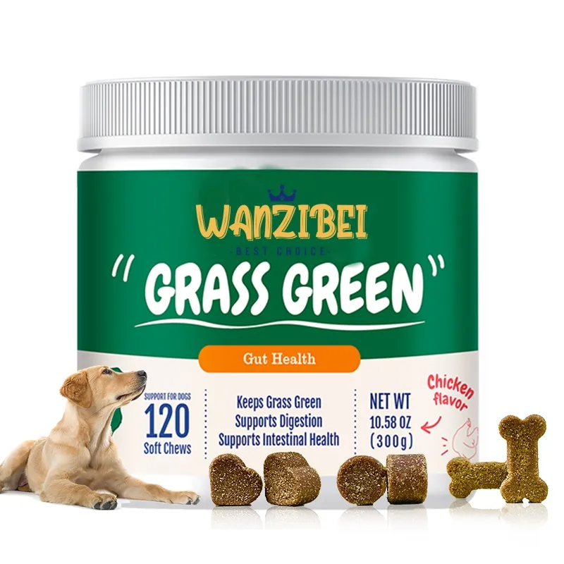 WANZIBEI Green Grass Burn Spot Chews for Pet Dog Prevent Dead Grass Spots from Dog Treatment Rocks soft Tndreat a Cranberry