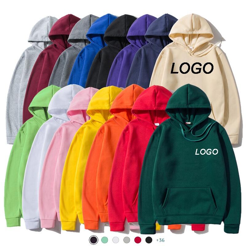 High quality sweatshirts polyester hoodies Custom logo sublimation plain hoodies For Men