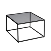 Table de console en verre carrée de vente chaude pour le petit appartement pour le salon ou la table basse de sofa