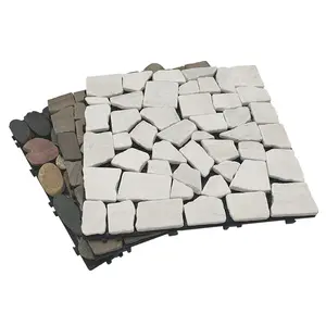 Stone Tiles DIY Installation Outdoor stone interlocking deck tiles