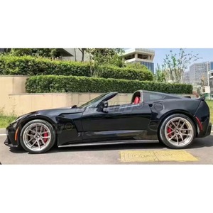 สเกิร์ตข้างรถยนต์ลายคาร์บอนไฟเบอร์แท้ สำหรับ Chevrolet Corvette C7 ปี 2014-2017 ชุดแต่งรถยนต์ - Product Image 4