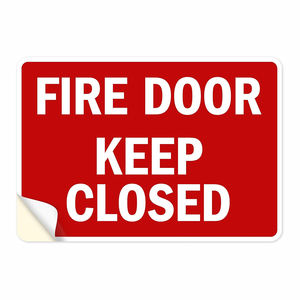 Panneau <span class=keywords><strong>de</strong></span> porte coupe-feu, veuillez garder fermé, 12x12 pouces, aluminium sans rouille, résistant à <span class=keywords><strong>la</strong></span> décoloration, pour le trafic routier - Product Image 4