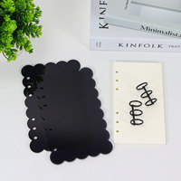 Couverture de Classeur Budget DIY Style Fleur Feuille Mobile Tableau de Bord Transparent Givre Couverture de Carnet A6 6 Trous Acrylique