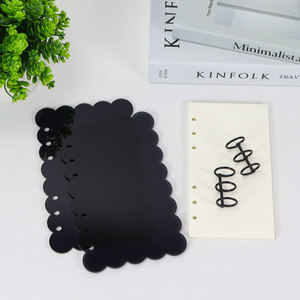 Cubierta de carpeta de presupuesto DIY, cubierta de cuaderno esmerilado transparente de hojas sueltas de estilo floral, cubierta de carpeta acrílica A6 de 6 agujeros - Product Image 6