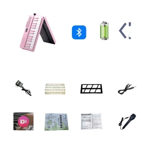 Piano Numérique Intelligent Pliable à 61 Touches, <span class=keywords><strong>Clavier</strong></span> Électronique en Plastique Rechargeable pour Débutants Adultes Enfants Usage Domestique - Product Image 4