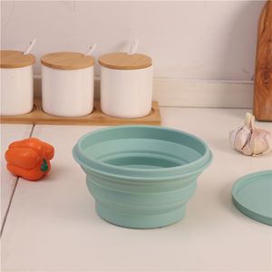 Boîte à lunch portable pliable en silicone Conteneur de stockage pour bento au micro-ondes Boîte pliante en silicone Boîte à lunch pour bento à lunch en silicone - Product Image 4