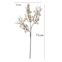 Floravital Hochwertige Künstliche Einzelzweige Osmanthus Früchte Getrocknete Zweige Immergrüne Herbstfarben-Serie Künstliche Pflanzen