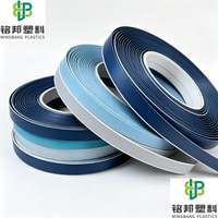 Bande de chant PVC personnalisée en vrac pour usine, motif grain de bois, couleur unie, résistante à l'usure, pour bordure de meubles en MDF et panneaux de particules
