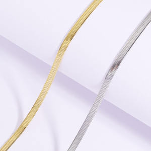 3MM 너비 45 + 5CM 스테인레스 스틸 실버/골드 스네이크 체인 목걸이 체인 쥬얼리 - Product Image 4