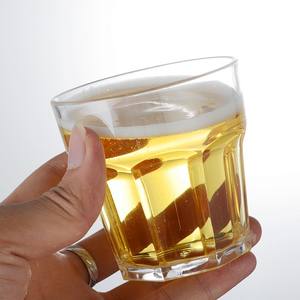 200ml uzun boylu akrilik sekizgen fincan özel Logo yüksek Bar cam fabrika toptan - Product Image 3