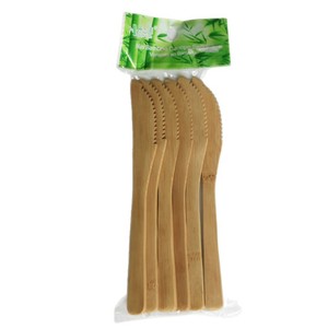 มีดสเต็กไม้ไผ่ ขอบหยัก ย่อยสลายได้ ชุดช้อนส้อมปิกนิก - Product Image 4