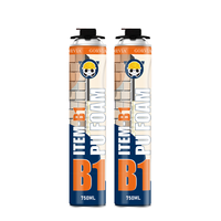 GORVIA ITEM-B1 750ml Mousse PU ignifuge, mousse polyuréthane en aérosol, mousse PU pour usage extérieur et intérieur