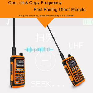Baofeng Uv 17 Talkie-walkie toutes bandes avec écran couleur de 1,77 pouce, batterie rechargeable, orange - Product Image 2