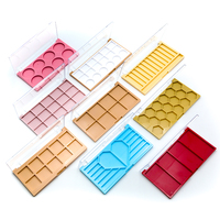 Palette de fard à paupières 12 couleurs marque privée couverture transparente Logo personnalisable Palette de fard à paupières vide casserole carrée
