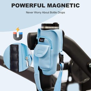 Bolsas de Gimnasio Magnéticas para Hombre y Mujer, Bolsa Magnética para Botella de Agua, Bolsa Bandolera para Botella Stanley con Porta Tarjetas - Product Image 6