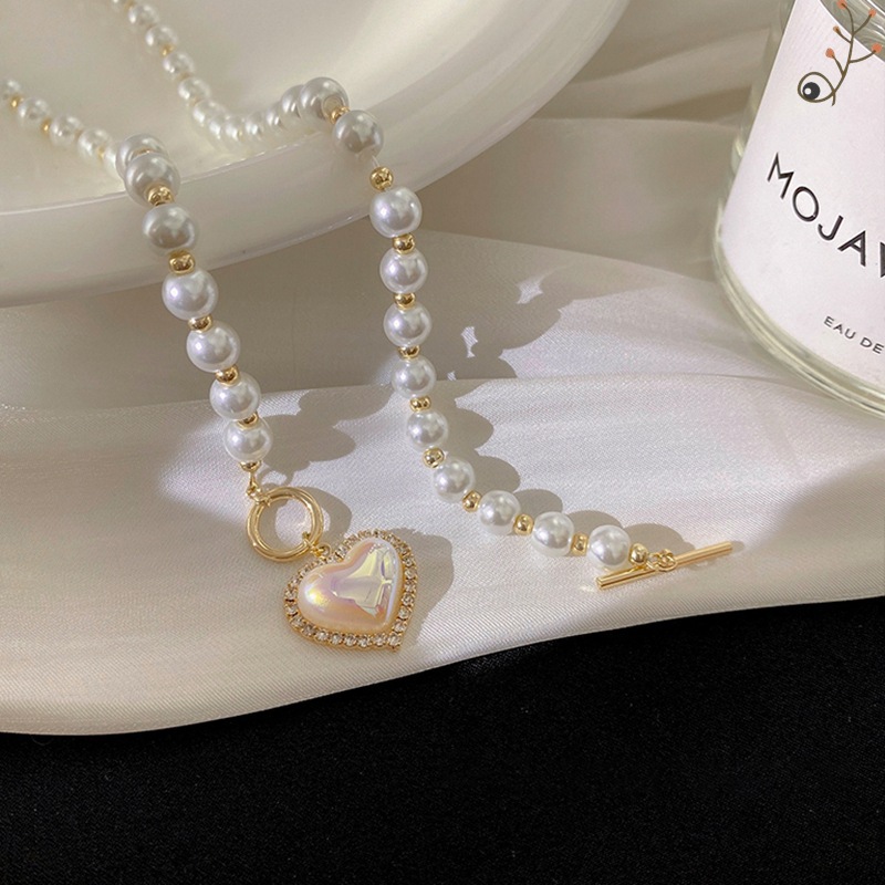 [PRIMAUTE] 韓国☆Heart Ring Pearl Necklace PRIMAUTE] 韓国☆Heart Ring Pearl Necklace Designer fashion