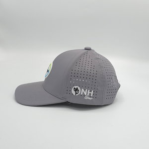 Casquette de golf HS54 de luxe unie avec cordon, perforations laser, 5 panneaux, imperméable, style snapback pour homme - Product Image 4