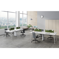 Personalización comercial, muebles de oficina, marco de madera, Partición de cubículo, juego de escritorio para personal de oficina