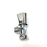 Robinet d'angle manuel en alliage de zinc finition chromée, filetage interne/externe 1/2 po, pour salle de bain, durable, type triangle, fabrication ODM